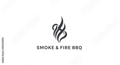 Smoke and Fire BBQ Logo.