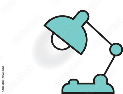 Modern and Minimal Desk Table Lamp  vector icon graphics