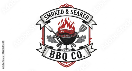 Smoked and Seared BBQ Company Logo.