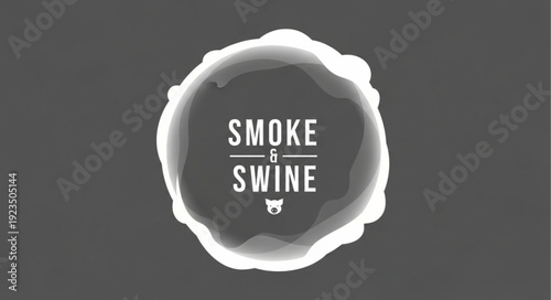 Smoke Swine Bottle Cap Logo Design.