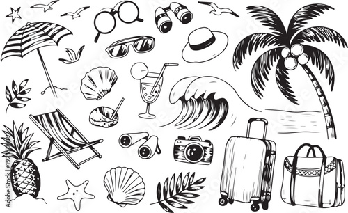 Fruit drink and cocktail elements collection