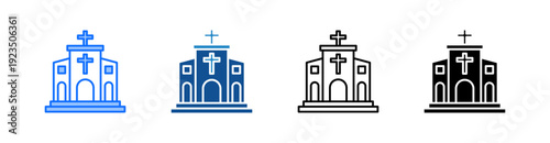 Church Multiple Style Icon Set 