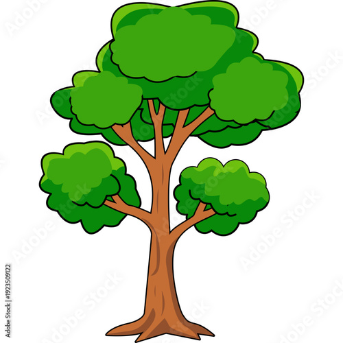 Stylized Green Tree Illustration