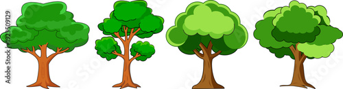 Stylized Green Tree Illustration
