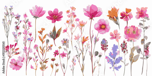 Beautiful watercolor lotus flower and leaf wreath for elegant floral designs