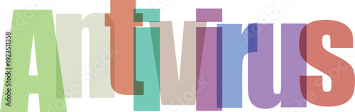 Antivirus Wordmark Overlapping Text Design