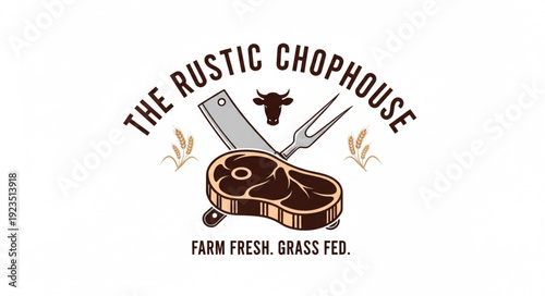 Rustic Chophouse Steakhouse Logo Design.