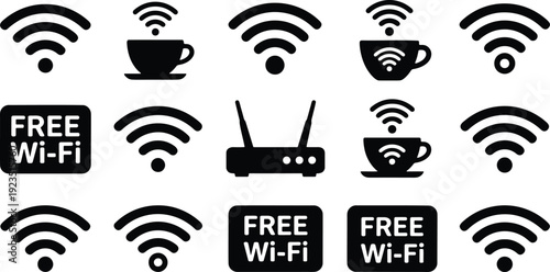 Free wi fi symbols and icons
