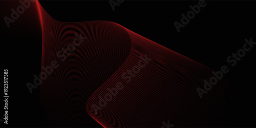 Black background and red ball