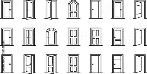Collection of various door and window designs