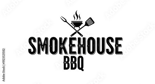 Smokehouse BBQ Logo Design Element.
