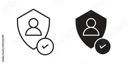 Authentication icon illustration isolated on White background, Vector icon Eps10.