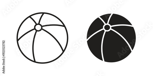 Beach ball icon illustration isolated on White background, Vector icon Eps10.