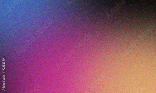 Multicolored gradient background with blue purple pink and orange hues , grainy texture effect, poster banner landing page backdrop design