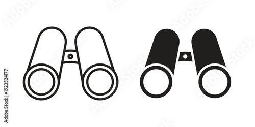 Binoculars icon illustration isolated on White background, Vector icon Eps10.