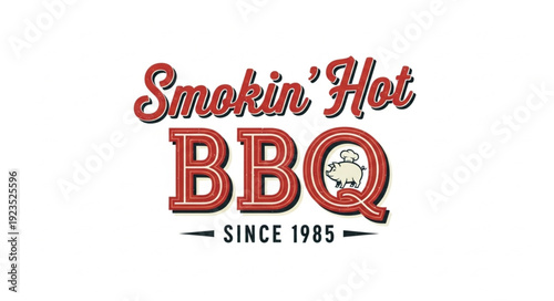 Smokin Hot BBQ Logo Design.