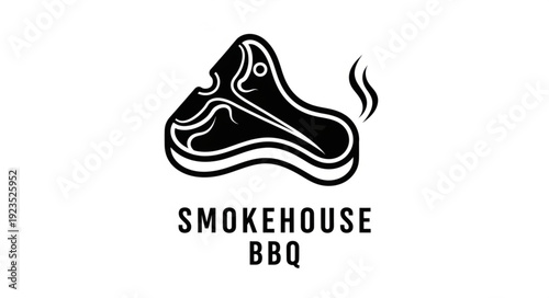 Smokehouse BBQ Meat Steak Logo Design.