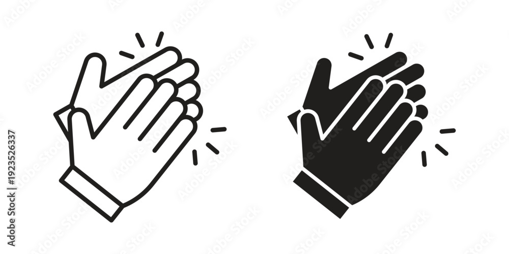 Fototapeta premium Clap icon illustration isolated on White background, Vector icon Eps10.