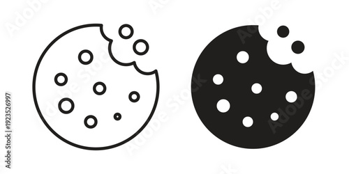 Cookie icon illustration isolated on White background, Vector icon Eps10.