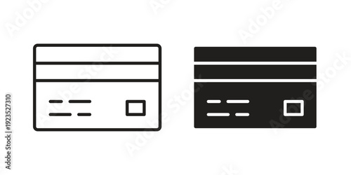 Credit card icon illustration isolated on White background, Vector icon Eps10.