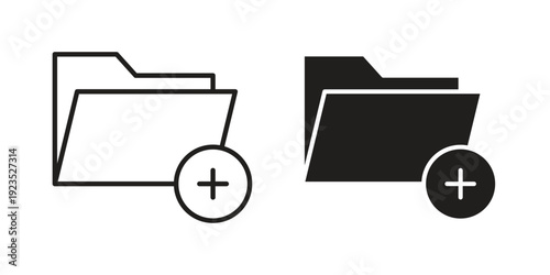 Create folder icon illustration isolated on White background, Vector icon Eps10.