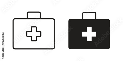 Doctor bag icon illustration isolated on White background, Vector icon Eps10.