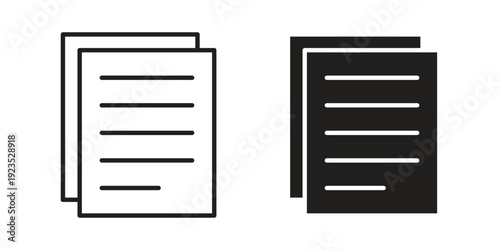 Document icon illustration isolated on White background, Vector icon Eps10.