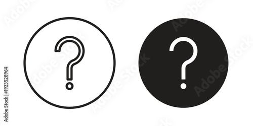 Doubts button icon illustration isolated on White background, Vector icon Eps10.