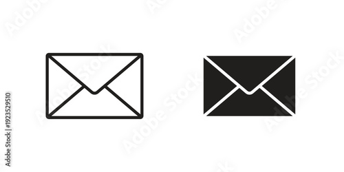 Email button icon illustration isolated on White background, Vector icon Eps10.