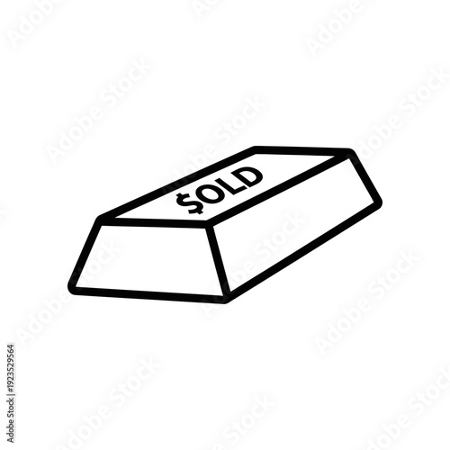 Minimalist black and white sold stamp icon on transparent background, symbolizing successful property sale and real estate business deal closure.