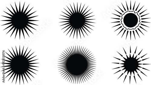 Collection of Solar Starburst Vector Icons