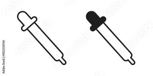 Eye dropper icon illustration isolated on White background, Vector icon Eps10.