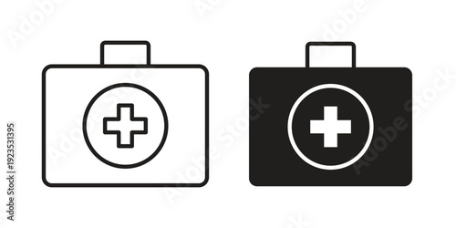 First aid icon illustration isolated on White background, Vector icon Eps10.