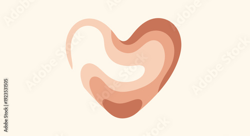 Abstract Heart Shape Design Element.