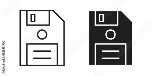 Floppy disk icon illustration isolated on White background, Vector icon Eps10.