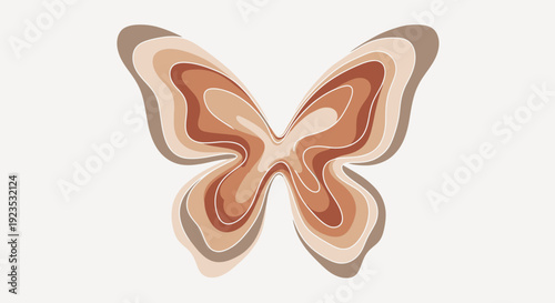 Colorful Butterfly Illustration with Layered Wings.