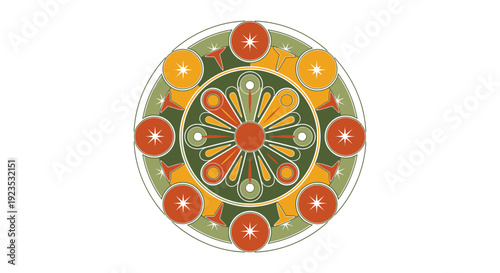 Colorful Ceramic Plate with Floral Design.