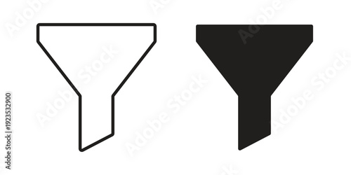 Funnel icon illustration isolated on White background, Vector icon Eps10.