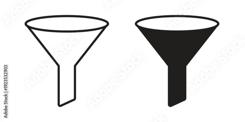 Funnel icon illustration isolated on White background, Vector icon Eps10.