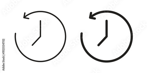 History icon illustration isolated on White background, Vector icon Eps10.