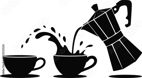 Elegant Romantic Dinner Table Setting Silhouette Icon