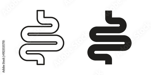 Intestine icon illustration isolated on White background, Vector icon Eps10.