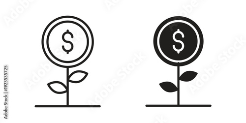 Investment icon illustration isolated on White background, Vector icon Eps10.