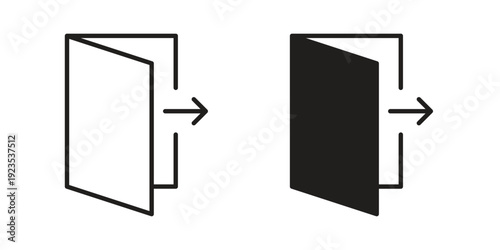 Log out icon illustration isolated on White background, Vector icon Eps10.