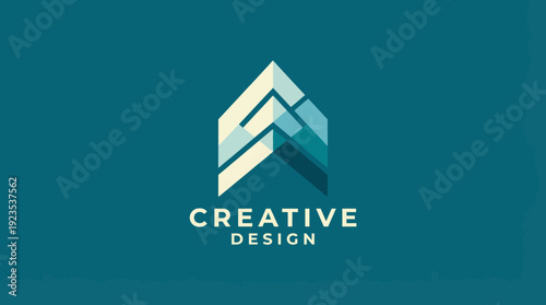 A bold logo displaying sharp, minimalist geometric shapes representing creativity and modernity in design for various industries.