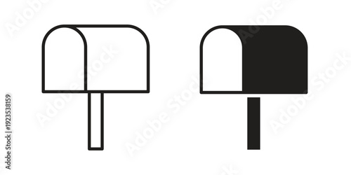 Mailbox icon illustration isolated on White background, Vector icon Eps10.