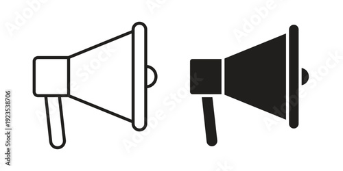Megaphone icon illustration isolated on White background, Vector icon Eps10.