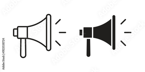 Megaphone icon illustration isolated on White background, Vector icon Eps10.