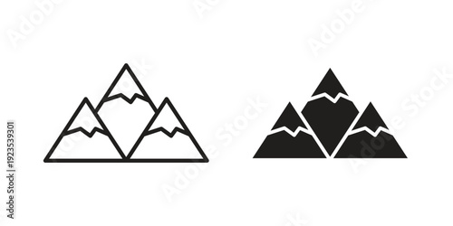 Mountain icon illustration isolated on White background, Vector icon Eps10.