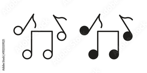 Music icon illustration isolated on White background, Vector icon Eps10.